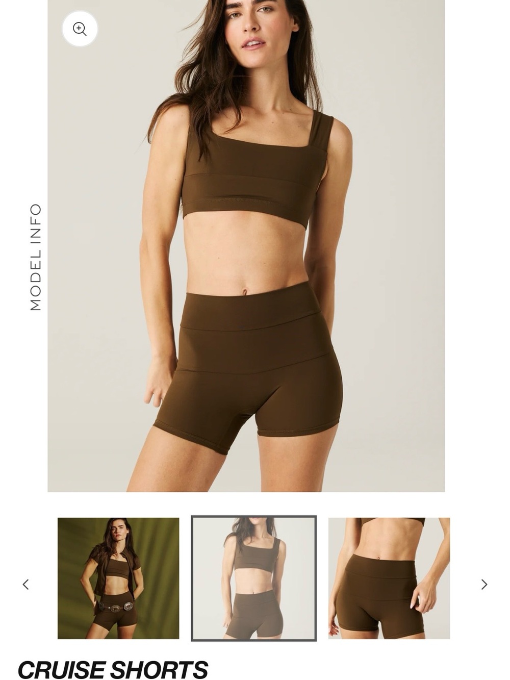 Cruise Collection Women's Athletic Shorts in Brown